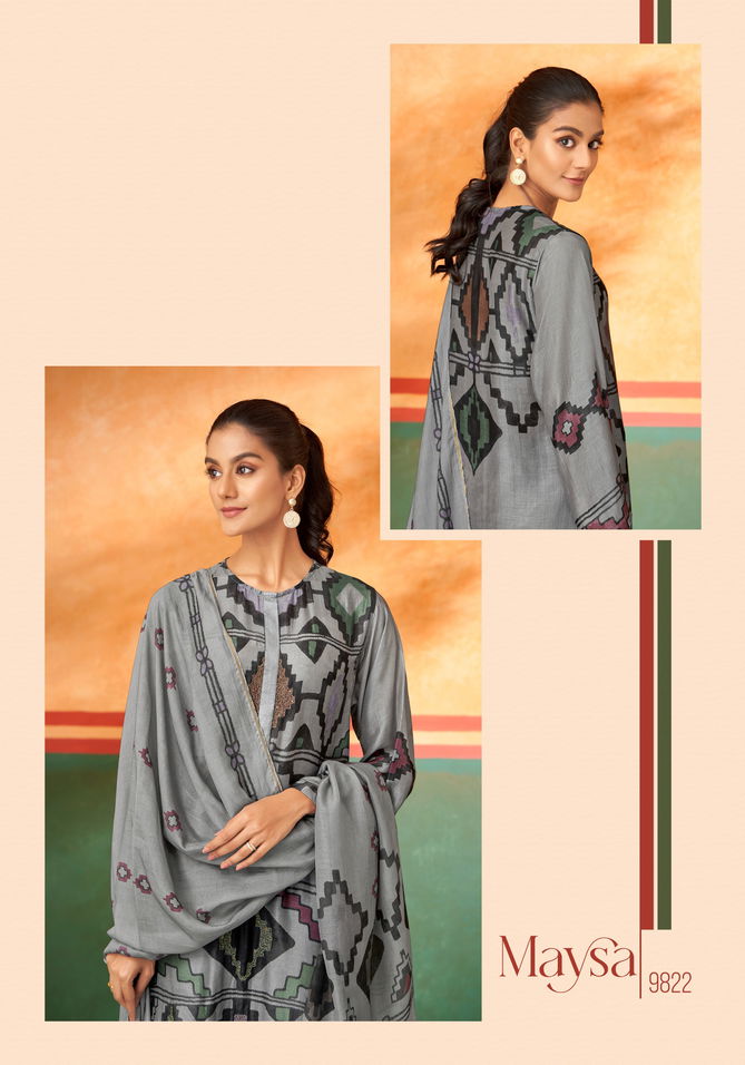 Maysa By Sahiba Muslin Silk Digital Printed Dress Material Wholesale Price In Surat